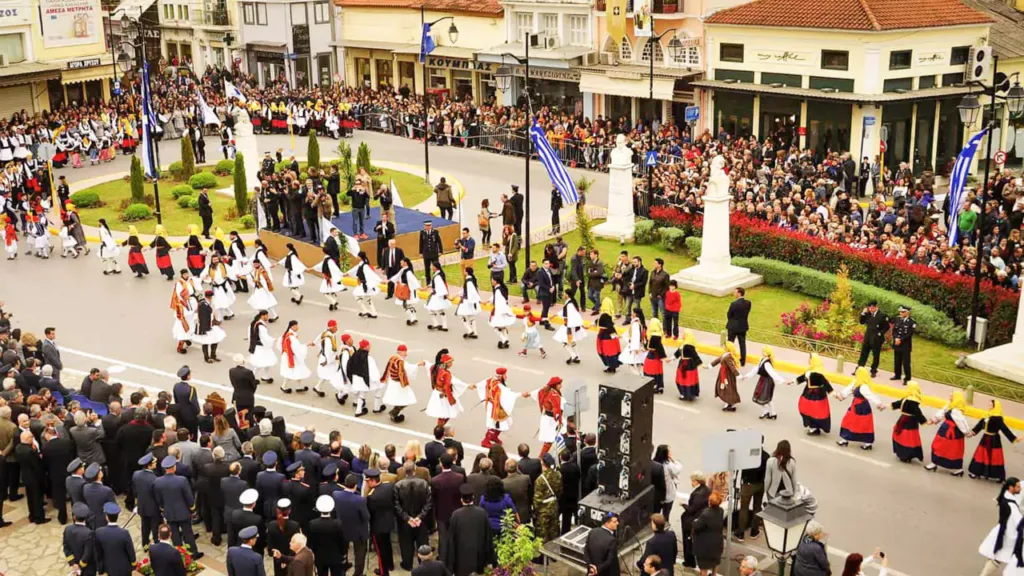 Explore Messinia-Traditional dances during 23rd of May liberation celebrations.