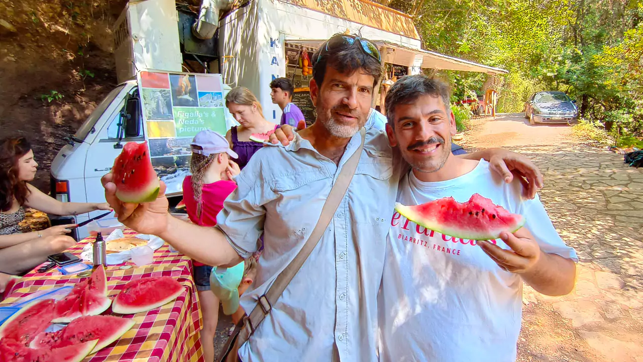 explore messinia neda pic nic 67c8615964e0e Explore Messinia- A picnic after Neda Gorge, with local Greek delicacies like cheese, bread, and fresh olive oil. A moment celebrating eco-friendly outdoor adventures in the Peloponnese.